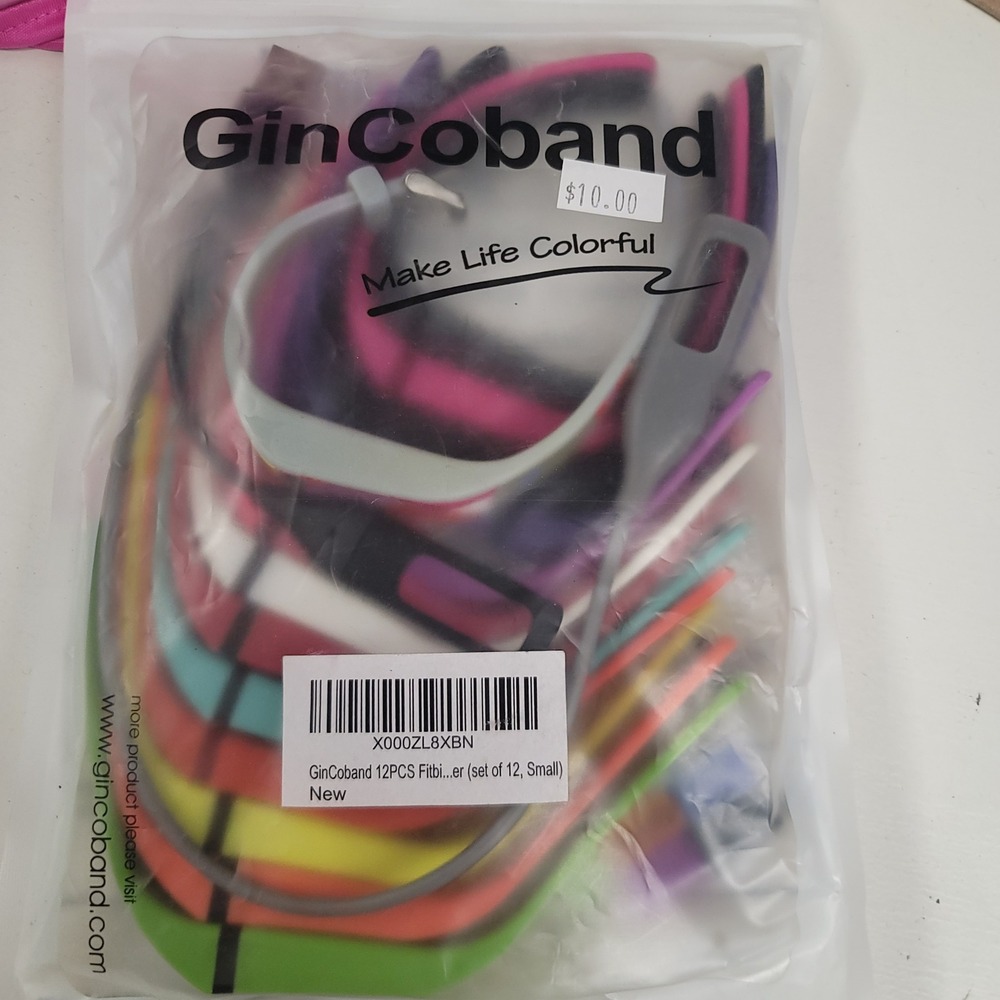 GinCoband 12PCS Fitbit Bands Small Colorful Replacement Wristbands Set NEW‎